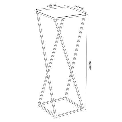 Kwietnik 70x24 cm czarne