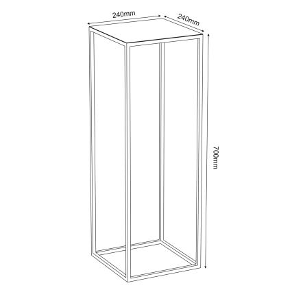 Kwietnik 70x24 cm czarne