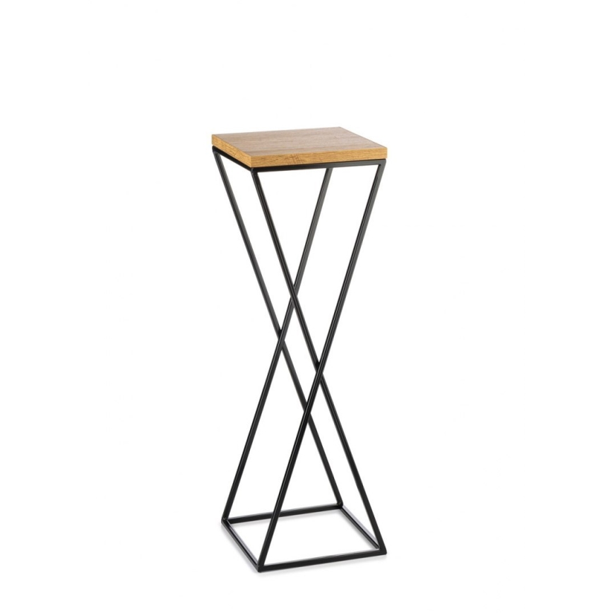 Kwietnik 70x24 cm czarny/brązowy