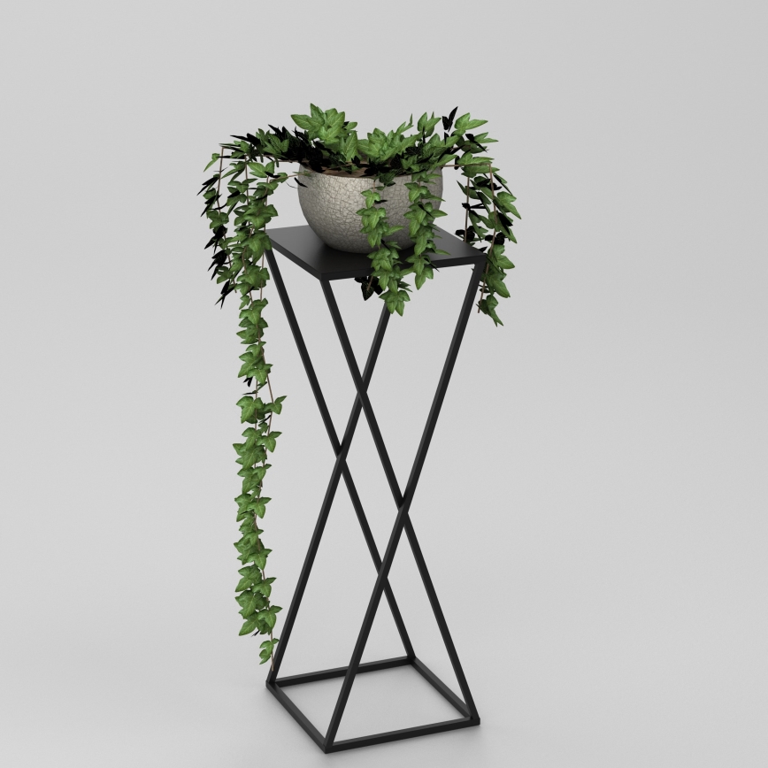 Kwietnik 70x24 cm czarny