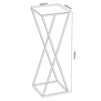 Kwietnik 70x24 cm czarny