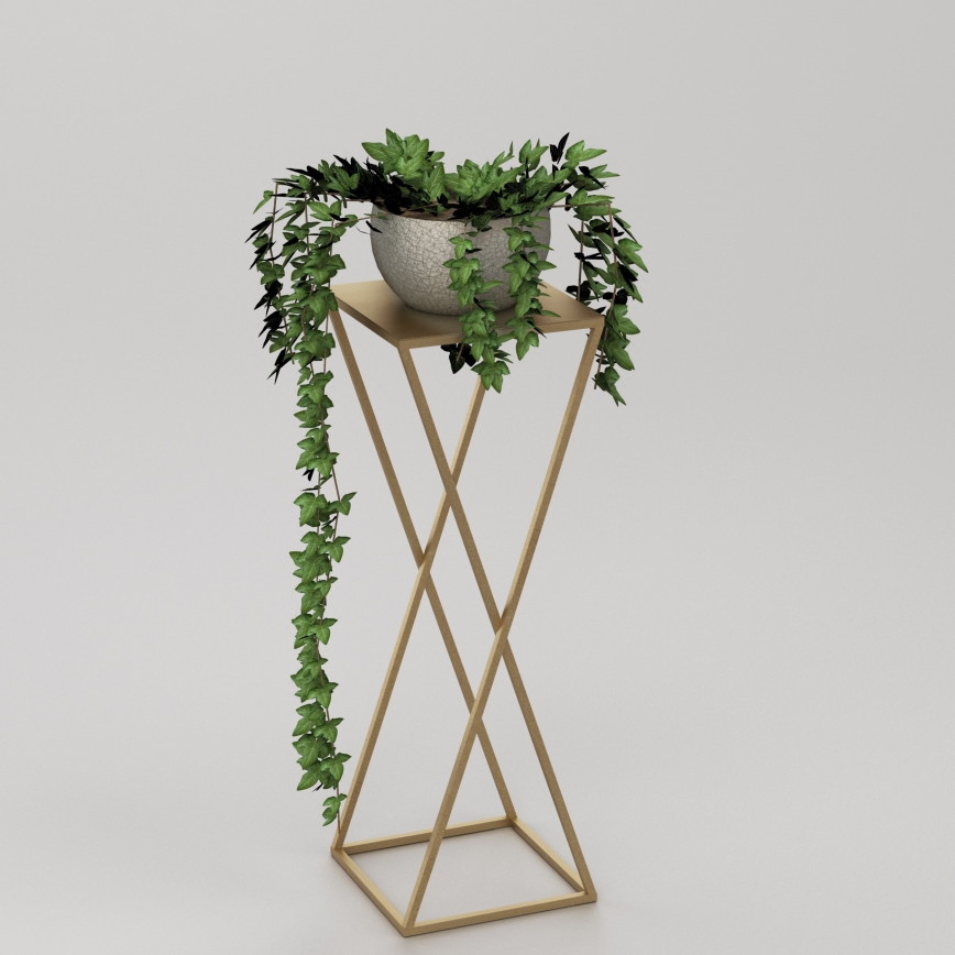 Kwietnik 70x24 cm złoty