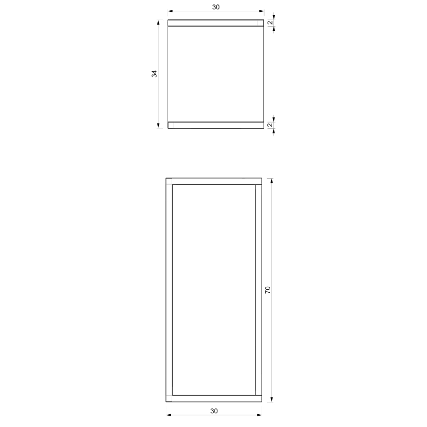 Kwietnik 70x30x34 cm czarne