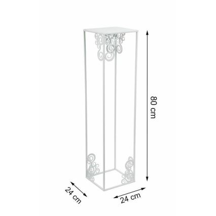 Kwietnik 80x24 cm biały