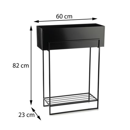 Kwietnik 82x60 cm czarny