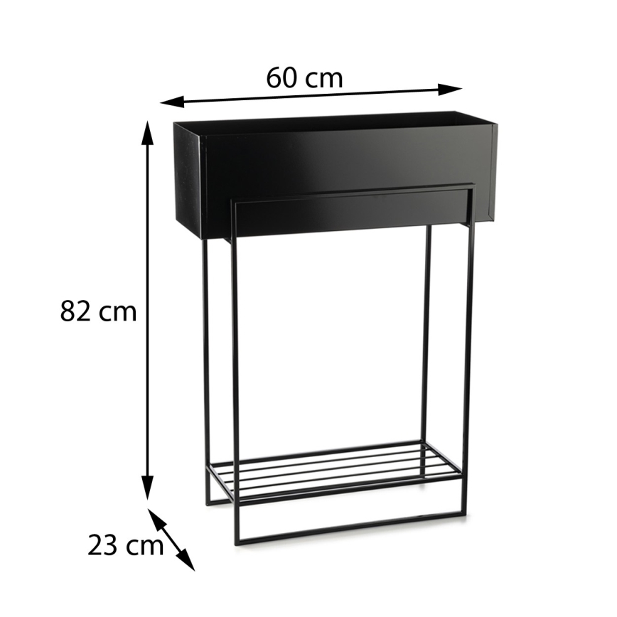 Kwietnik 82x60 cm czarny