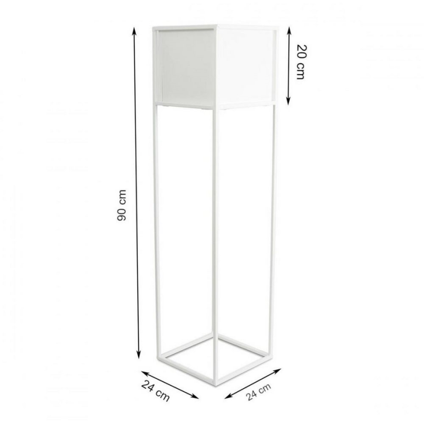 Kwietnik 90x24 cm biały
