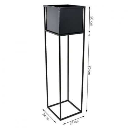 Kwietnik 90x24 cm czarny