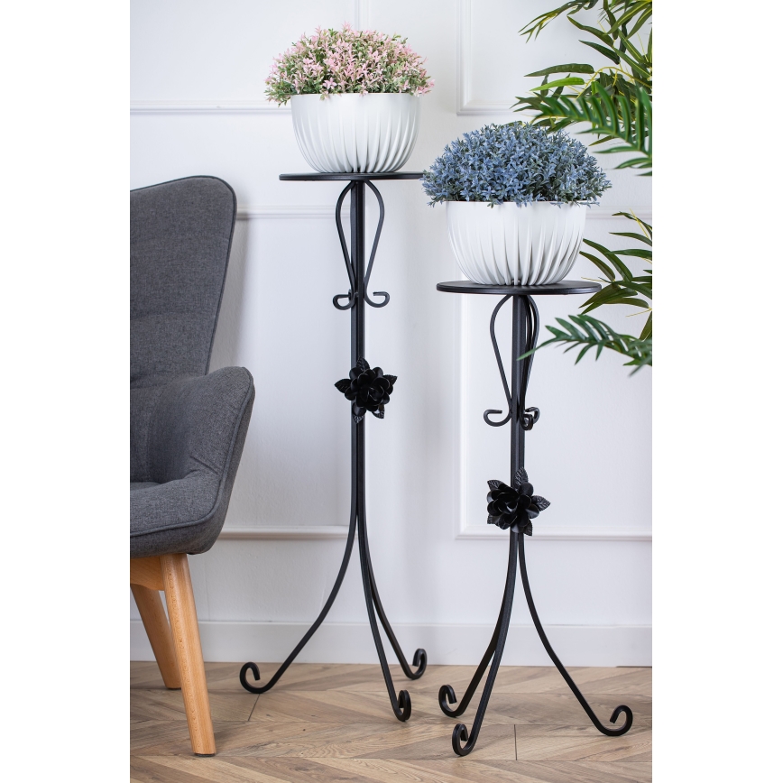 Kwietnik 95x39 cm czarny
