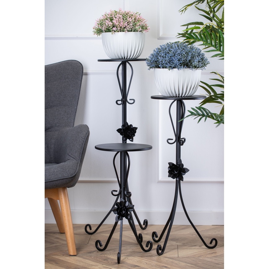 Kwietnik 95x39 cm czarny