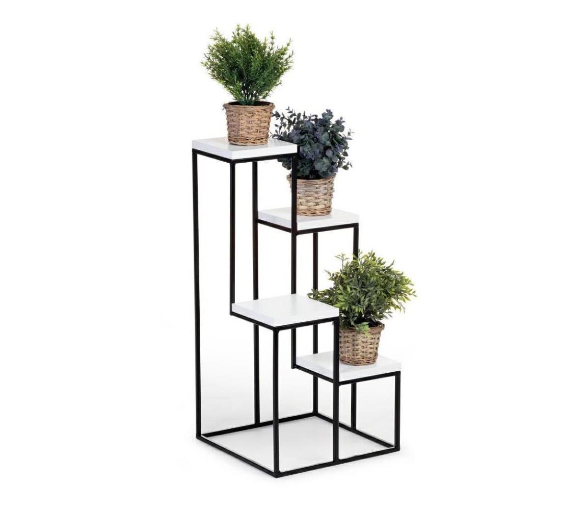 Kwietnik KASKADA 70x34 czarny/biały