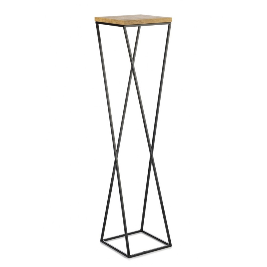 Kwietnik LOFT 100x24 cm czarny/brązowy