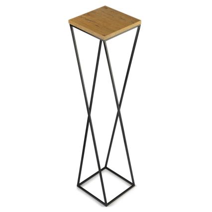 Kwietnik LOFT 100x24 cm czarny/brązowy