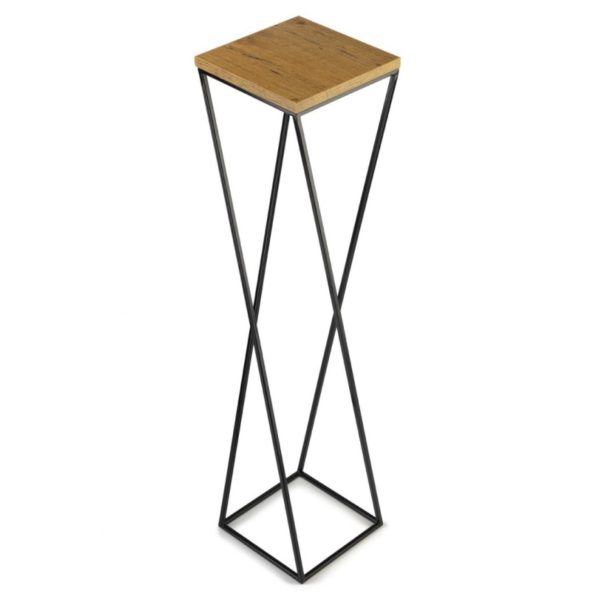 Kwietnik LOFT 100x24 cm czarny/brązowy