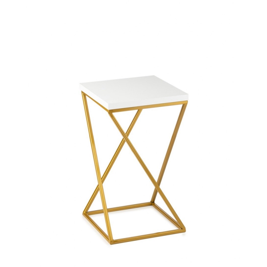 Kwietnik LOFT 40x24 cm złoty/biały