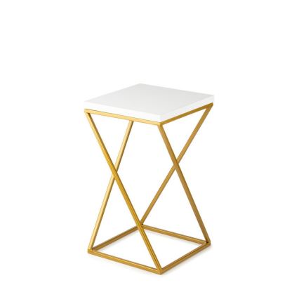 Kwietnik LOFT 40x24 cm złoty/biały