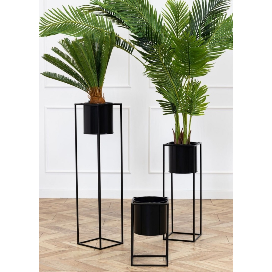 Kwietnik RING 100x23 cm czarny