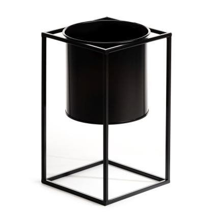 Kwietnik RING 40x23 cm czarny