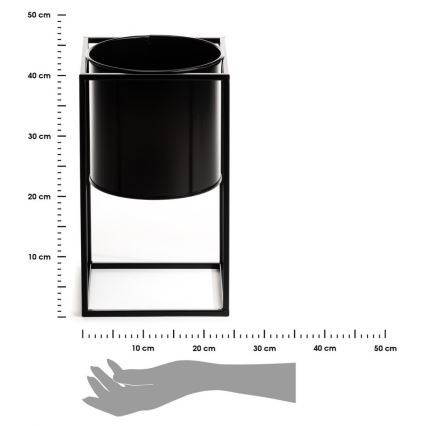 Kwietnik RING 40x23 cm czarny