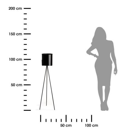 Kwietnik TRIPOD 110x25 cm czarny