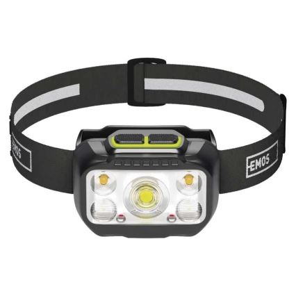 Ładowalna czołówka LED, ściemnialna/3xAAA/1000 mAh 3,7V