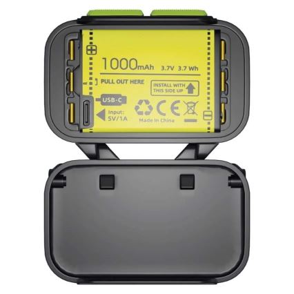 Ładowalna czołówka LED, ściemnialna/3xAAA/1000 mAh 3,7V