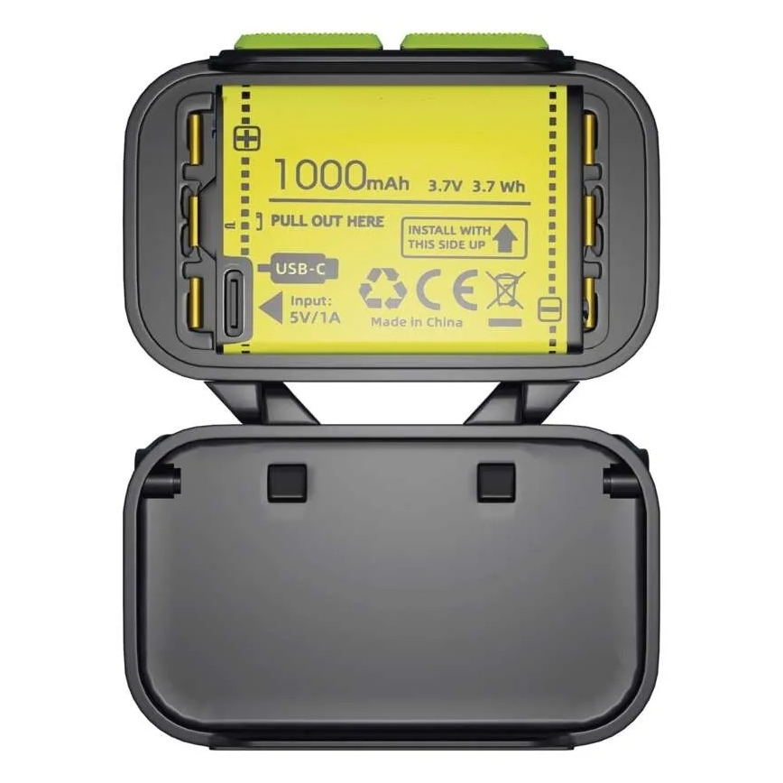 Ładowalna czołówka LED, ściemnialna/3xAAA/1000 mAh 3,7V