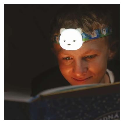 Ładowalna czołówka LED/USB 500 mAh miś