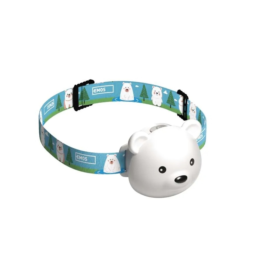 Ładowalna czołówka LED/USB 500 mAh miś