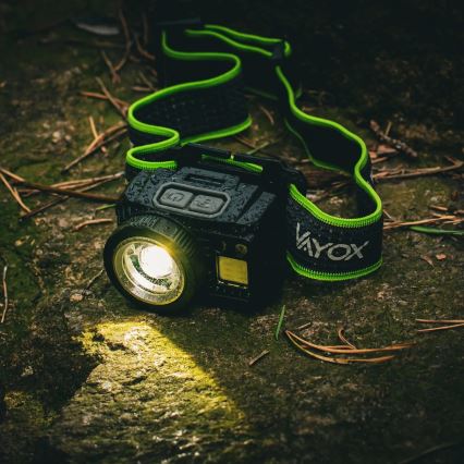 Ładowalna ściemnialna czołówka LED z czujnikiem i czerwonym światłem LED/6W/5V/3xAAA IP66 500 lm 1200 mAh
