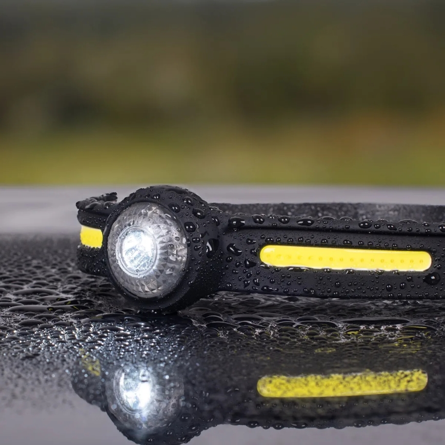 Ściemnialna, ładowalna czołówka LED z czerwonym światłem, 5V, IPX4, 550 lm, 600 mAh