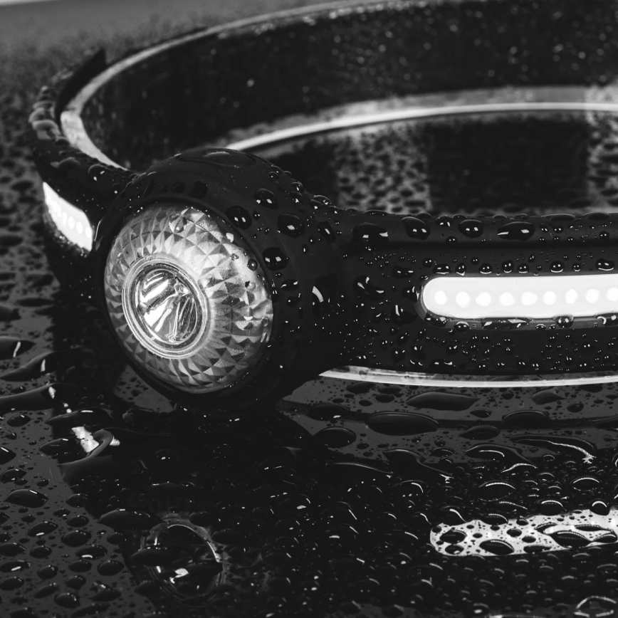 Ściemnialna, ładowalna czołówka LED z czerwonym światłem, 5V, IPX4, 550 lm, 600 mAh