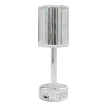 Ładowalna dotykowa lampa stołowa LED SIMPLE LED/1W/5V 2400 mAh 3000-6000K przezroczysta