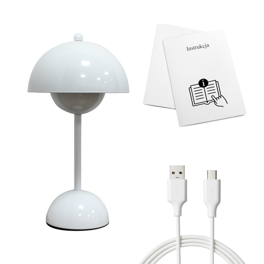 Ładowalna dotykowa lampka biurkowa COSTA LED/3W/5V 2400 mAh 3000-6000K biała