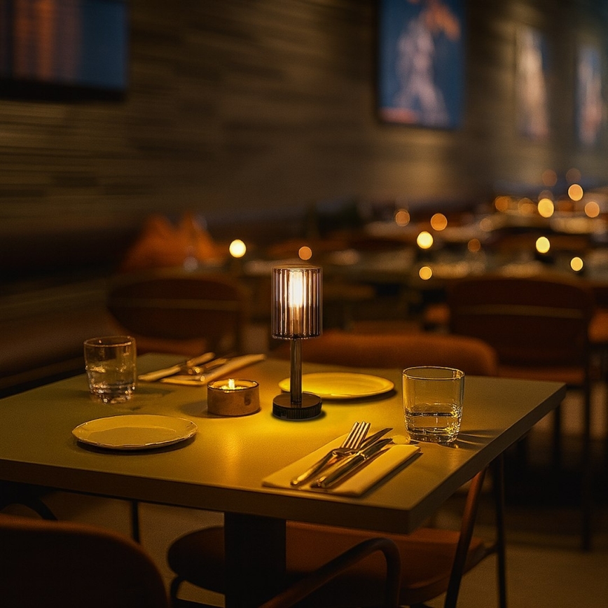 LED ładowalna dotykowa lampka biurkowa SIMPLE LED/1W/5V 3000-6000K 2400 mAh dymny szary