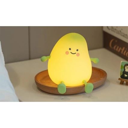 Ładowalna dziecięca lampka nocna LED z regulacją jasności LED/1W/5V 3000K 800 mAh mango