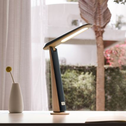 LED ściemnialna ładowalna lampa biurkowa TOP LED/4W/5V 1800 mAh 3000/4000/5000K brązowa/czarna