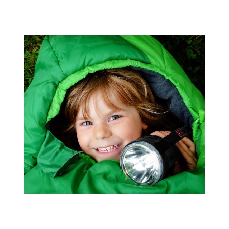 Ładowalna latarka LED 5V 500 lm 1200 mAh czarna