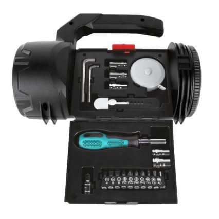 Ładowalna latarka LED 5V 500 lm 1200 mAh czarna