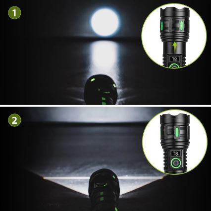 LED ściemniana ładowalna latarka z funkcją powerbanku LED/20W/5V IP44 1200 lm 5000 mAh