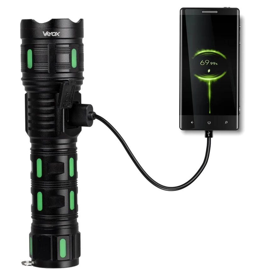 LED ściemniana ładowalna latarka z funkcją powerbanku LED/20W/5V IP44 1200 lm 5000 mAh