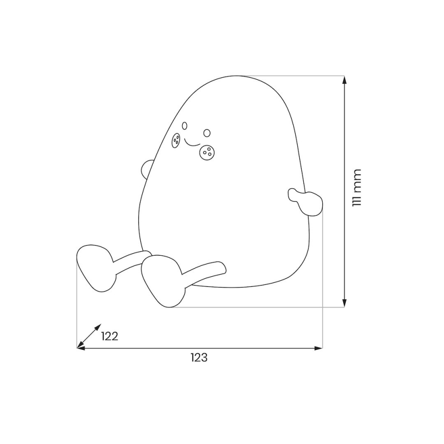 Dziecięca ładowalna dotykowa lampka nocna LED z regulacją jasności MANGO LED/2,5W/5V 800 mAh