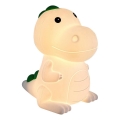 Ładowalna, ściemnialna dziecięca lampka nocna LED RGBW/2,5W/5V 3000K 1200 mAh dinozaur