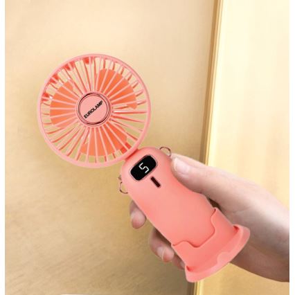Ładowalny kieszonkowy wentylator 3W/5V 1200 mAh różowy