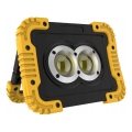 Ładowalny reflektor LED z funkcją powerbanku LED/20W/5V 4400 mAh IP44 czarny/żółty