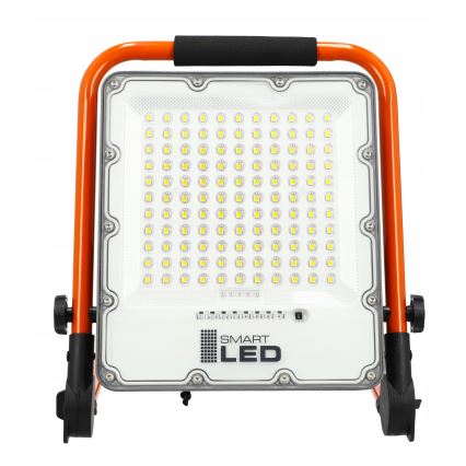 Ładowalny reflektor LED ze statywem LED/100W/3,2V 5000K 5000 mAh IP65 pomarańczowy
