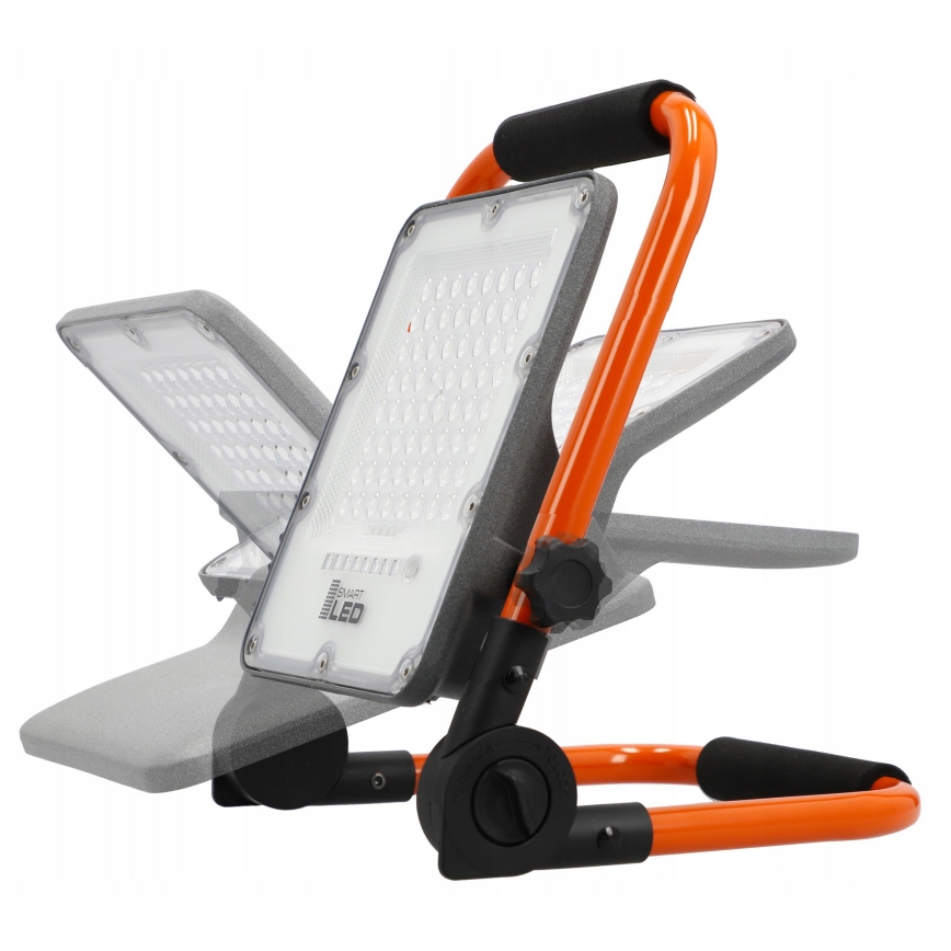 Ładowalny reflektor LED ze statywem LED/50W/3,2V 4500K 10000 mAh IP65 pomarańczowy