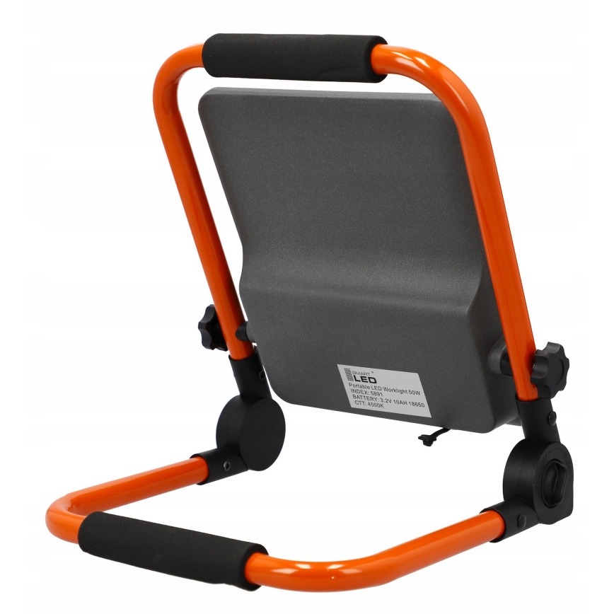 Ładowalny reflektor LED ze statywem LED/50W/3,2V 4500K 10000 mAh IP65 pomarańczowy