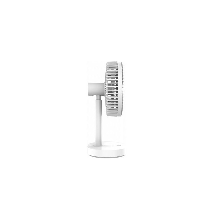 Ładowalny wentylator biurkowy z lampą LED, 3000 mAh/3,7 V, USB-C