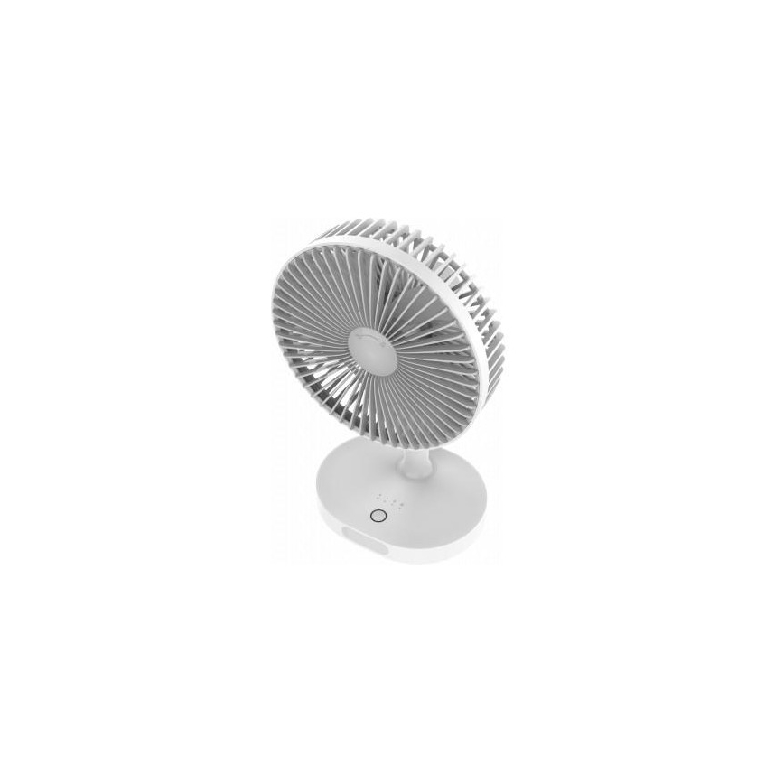 Ładowalny wentylator biurkowy z lampą LED, 3000 mAh/3,7 V, USB-C